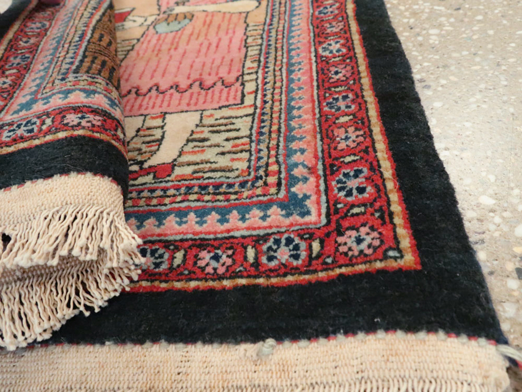 Vintage Persian Mashad Pictorial Rug (Pair: 2 of 2), No.17021 - Gss