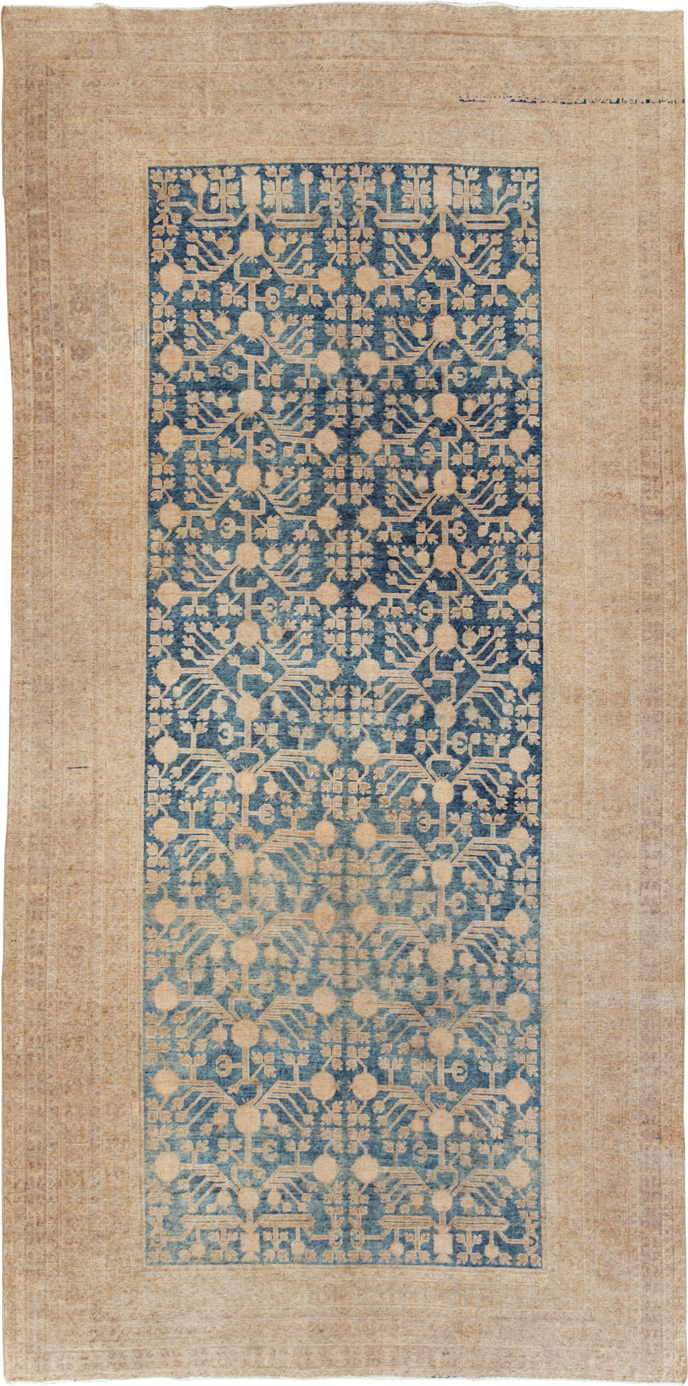 Antique East Turkestan Khotan Carpet, No.17023 - Gss