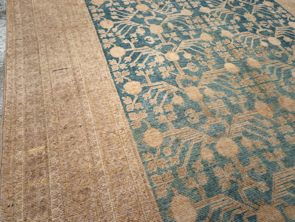 Antique East Turkestan Khotan Carpet, No.17023 - Gss