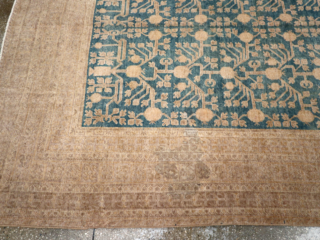 Antique East Turkestan Khotan Carpet, No.17023 - Gss