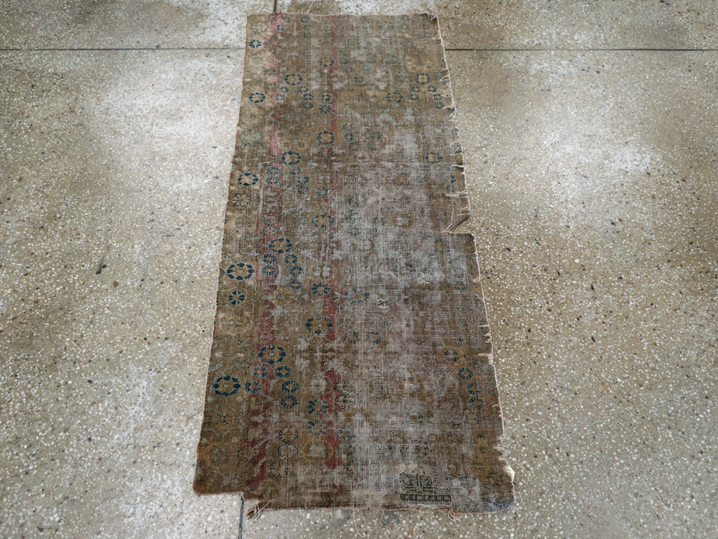 Antique East Turkestan Silk Khotan Fragment, No.17054 - Gss