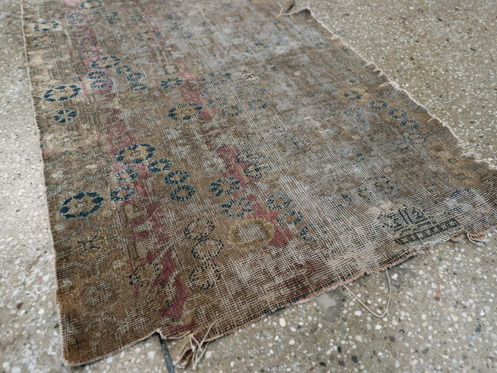 Antique East Turkestan Silk Khotan Fragment, No.17054 - Gss