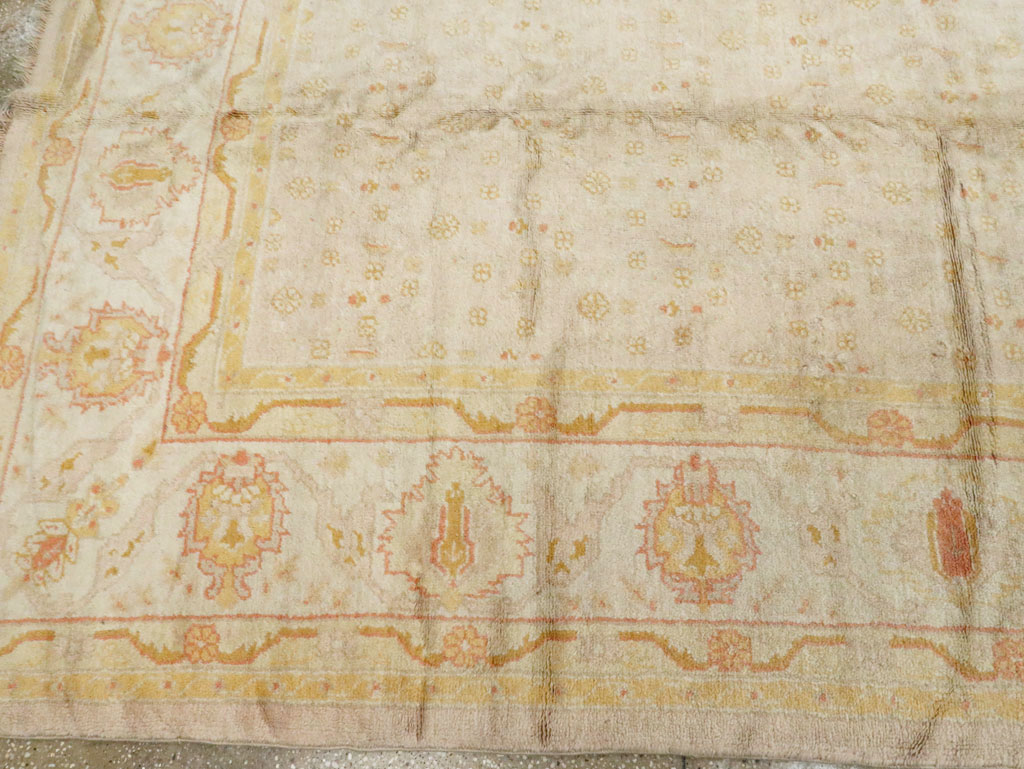 Antique Turkish Oushak Carpet, No.17077 - Gss