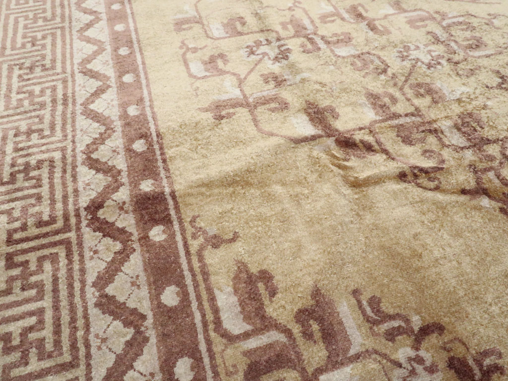 Vintage Chinese Peking Silk Carpet, No.17079 - Gss