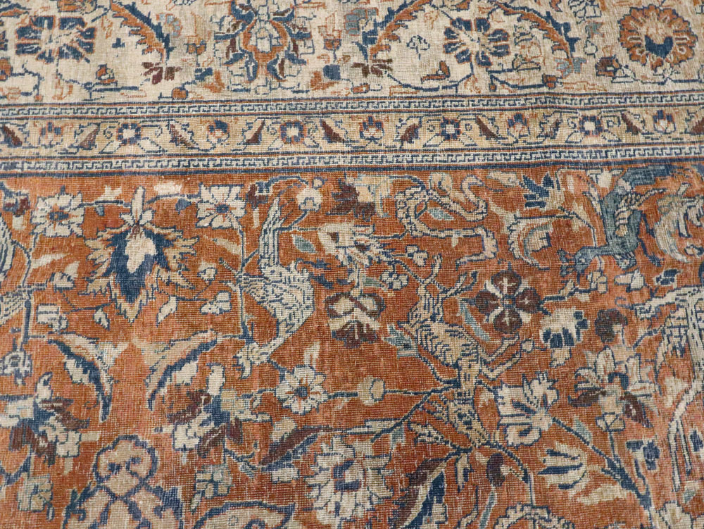 Antique Persian Tabriz Carpet, No.17115 - Gss