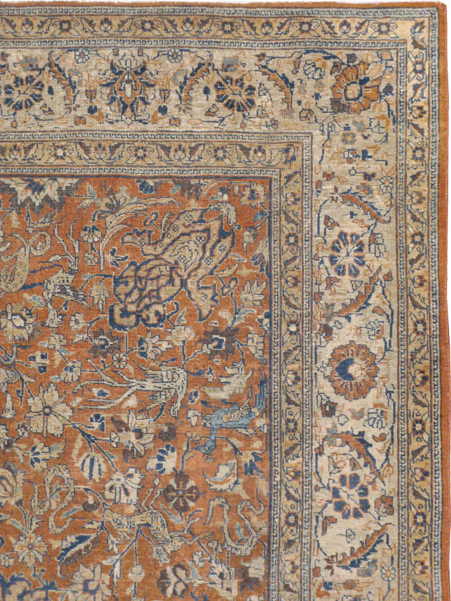Antique Persian Tabriz Carpet, No.17115 - Gss