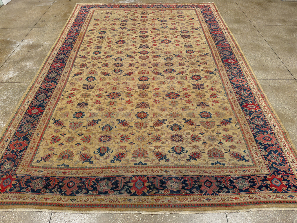 Antique Persian Mahal Large Room Size Carpet, No.17132 - Gss