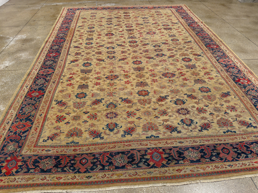 Antique Persian Mahal Large Room Size Carpet, No.17132 - Gss