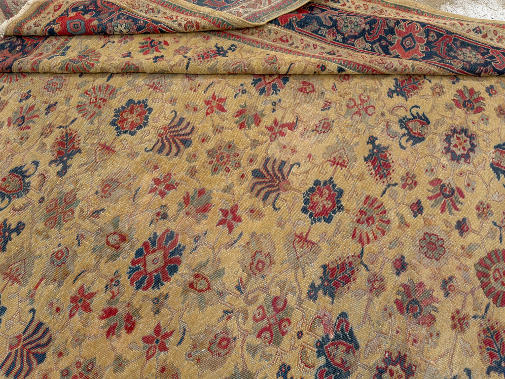 Antique Persian Mahal Large Room Size Carpet, No.17132 - Gss