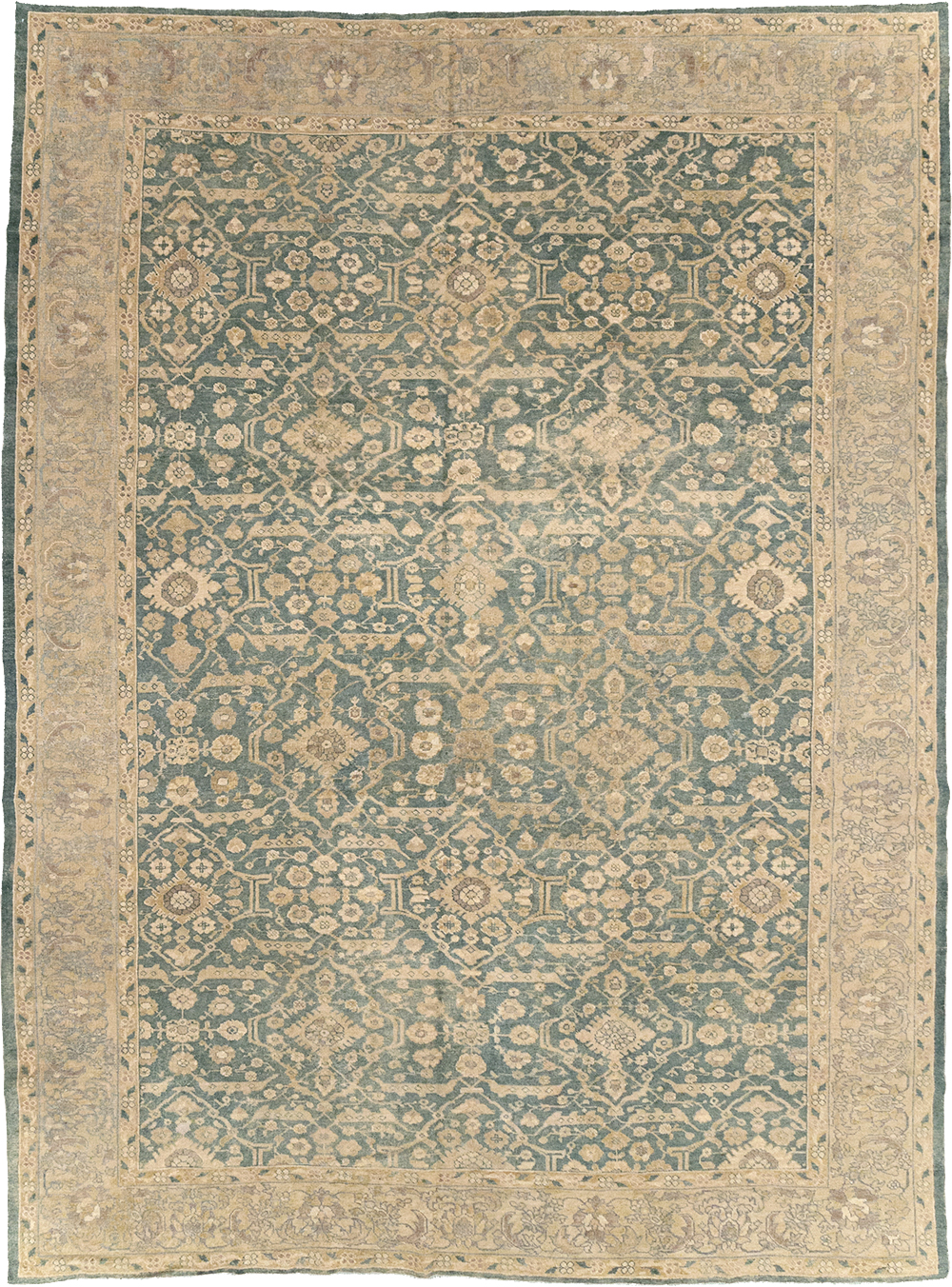 Antique Persian Mahal Room Size Carpet, No.17150 - Gss