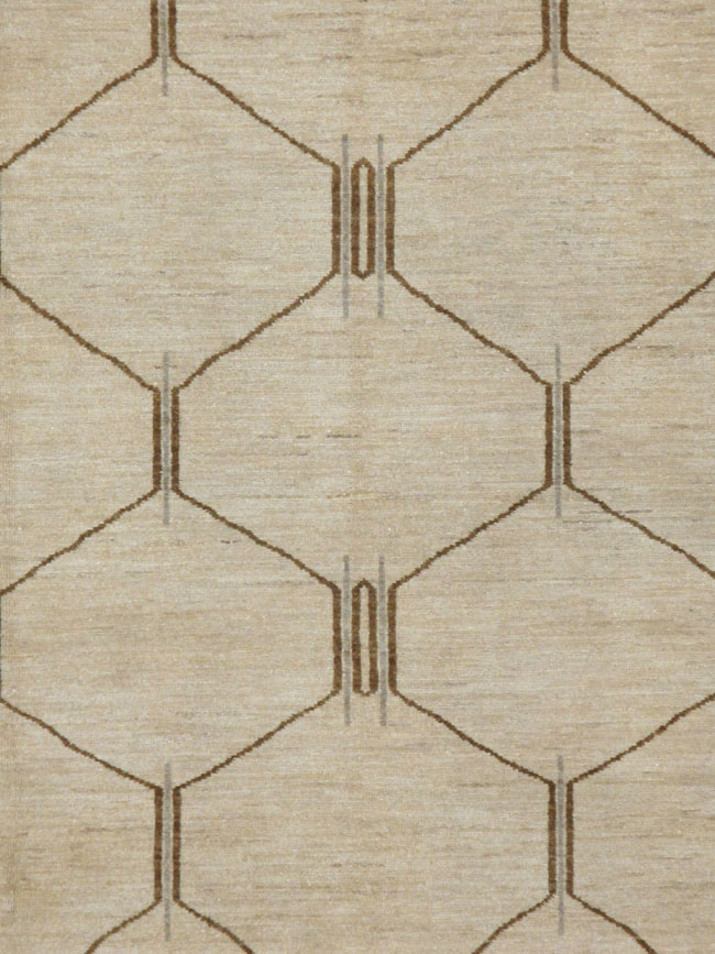 Vintage Persian Tabriz Modernist Carpet, No.17156 - Gss