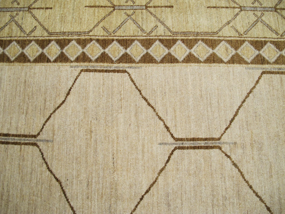 Vintage Persian Tabriz Modernist Carpet, No.17156 - Gss