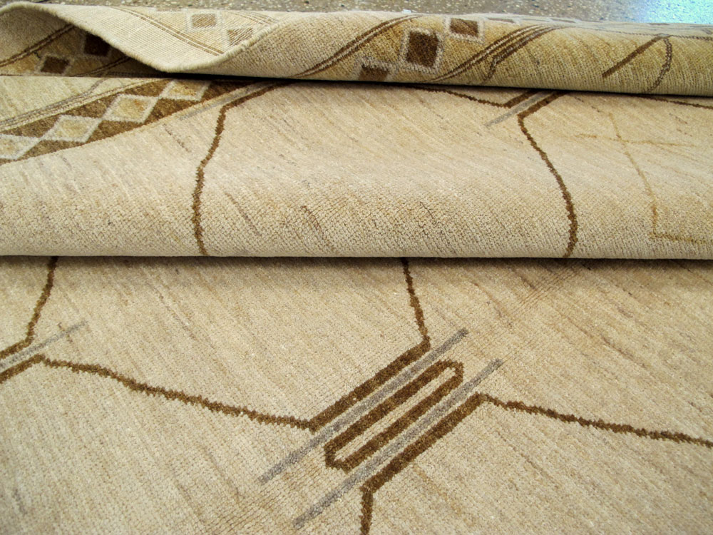 Vintage Persian Tabriz Modernist Carpet, No.17156 - Gss