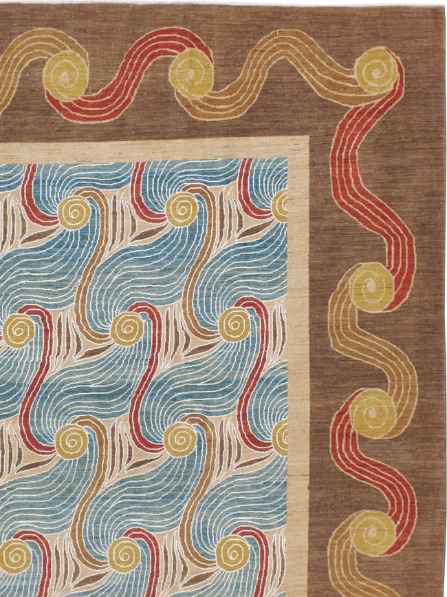 Modern Persian Tabriz Room Size Carpet, No.17161 - Gss