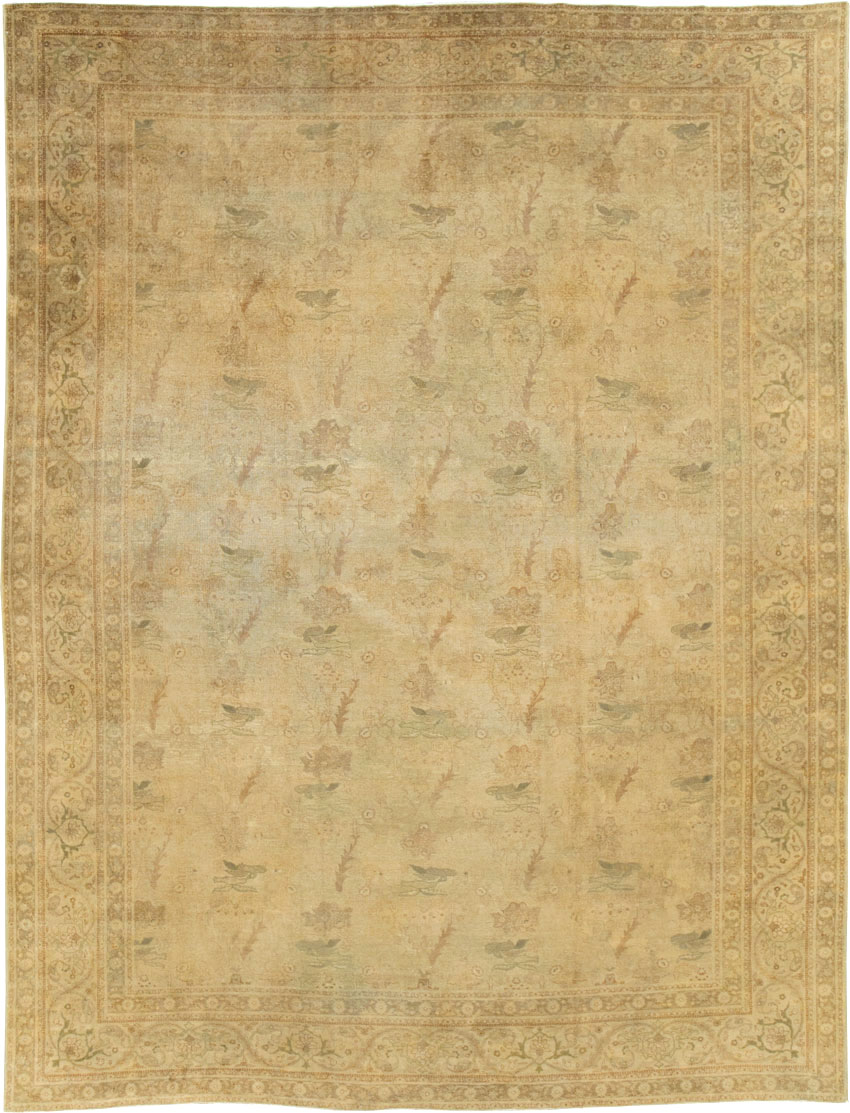 Antique Persian Tabriz Room Size Carpet, No.17181 - Gss