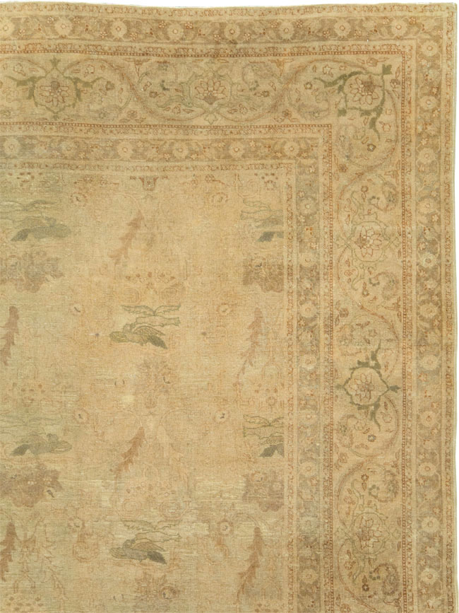 Antique Persian Tabriz Room Size Carpet, No.17181 - Gss