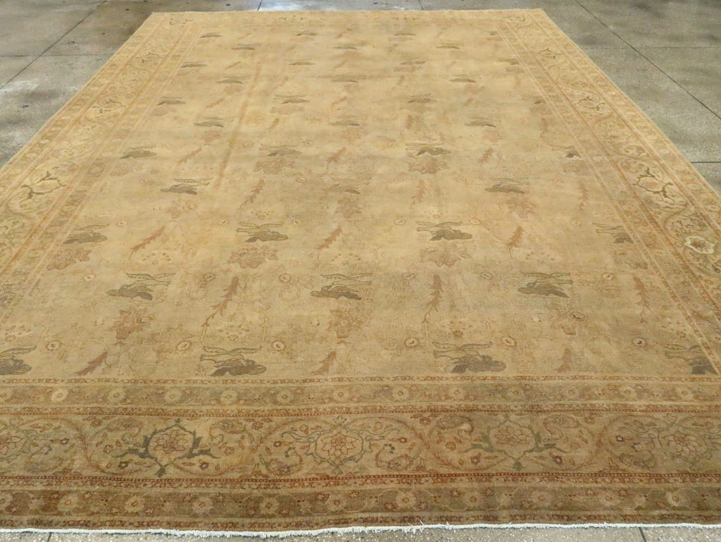 Antique Persian Tabriz Room Size Carpet, No.17181 - Gss