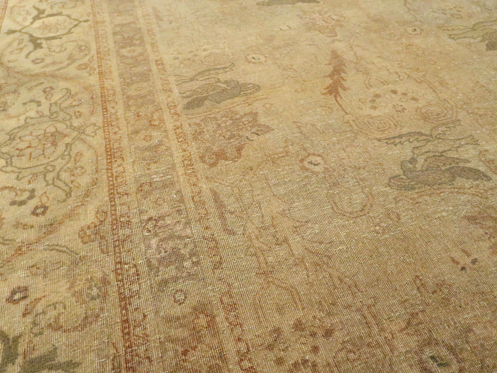 Antique Persian Tabriz Room Size Carpet, No.17181 - Gss