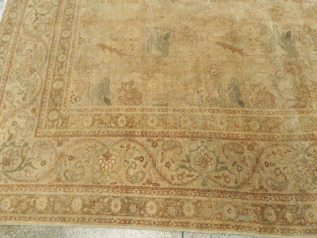 Antique Persian Tabriz Room Size Carpet, No.17181 - Gss