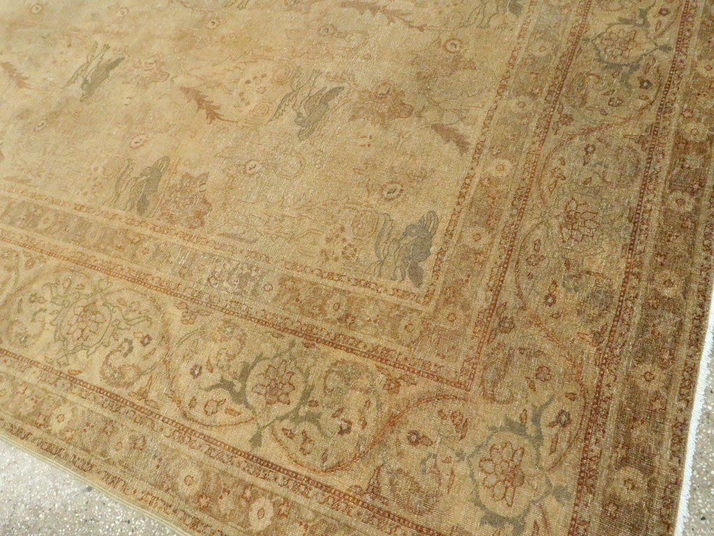 Antique Persian Tabriz Room Size Carpet, No.17181 - Gss