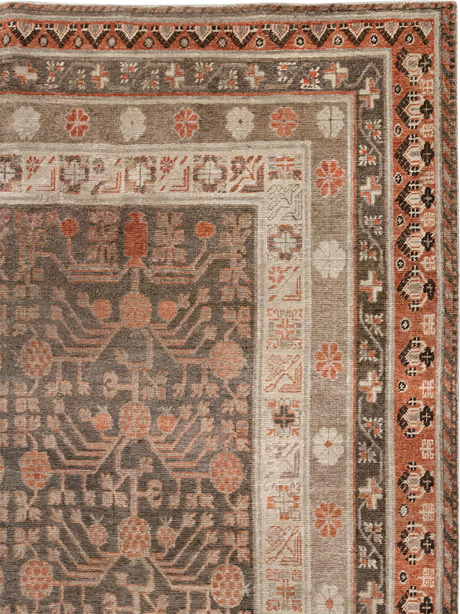 Antique East Turkestan Khotan Gallery Carpet, No.17196 - Gss