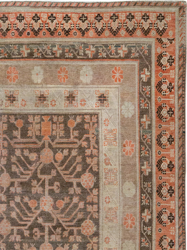 Antique East Turkestan Khotan Gallery Carpet, No.17196 - Gss