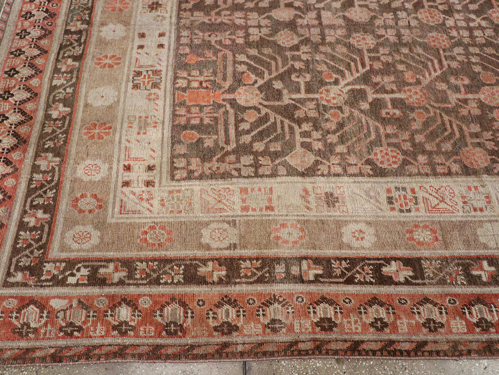 Antique East Turkestan Khotan Gallery Carpet, No.17196 - Gss
