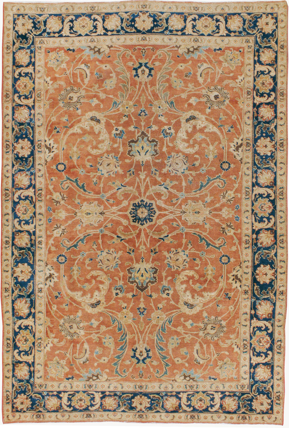 Antique Persian Tabriz Accent Carpet, No.17212 - Gss