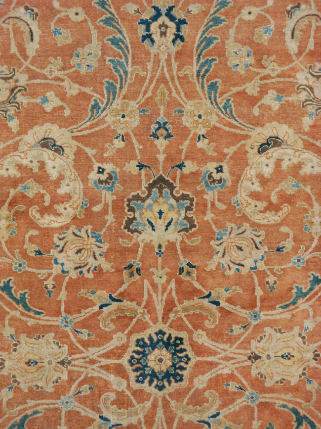 Antique Persian Tabriz Accent Carpet, No.17212 - Gss