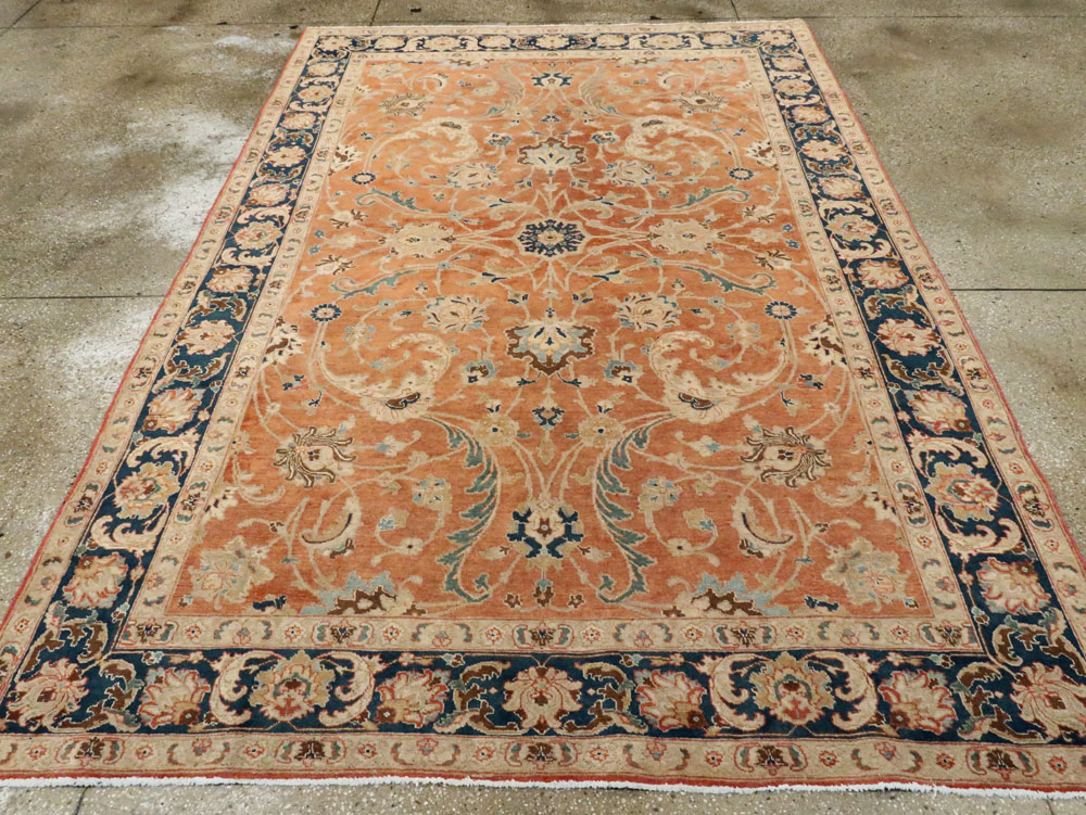 Antique Persian Tabriz Accent Carpet, No.17212 - Gss