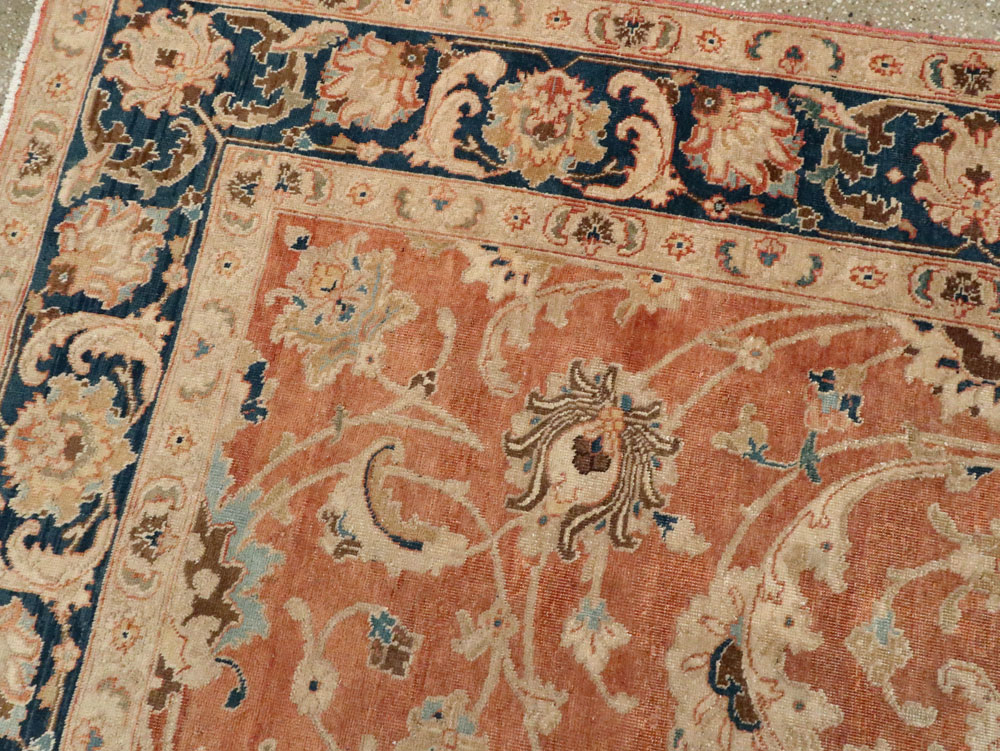 Antique Persian Tabriz Accent Carpet, No.17212 - Gss