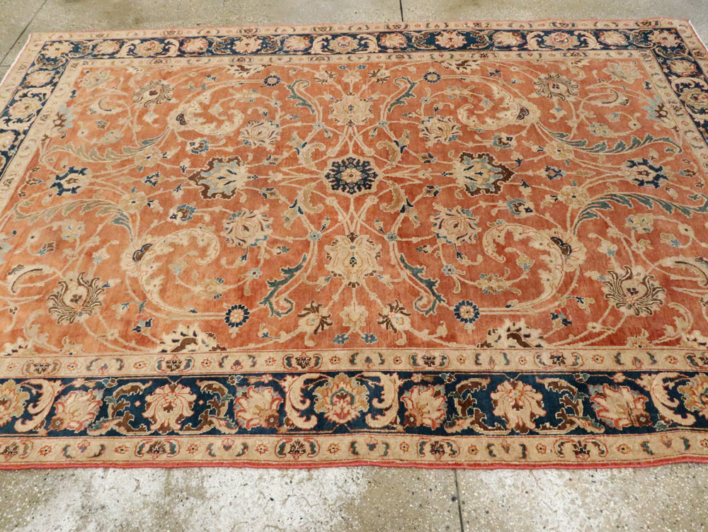 Antique Persian Tabriz Accent Carpet, No.17212 - Gss