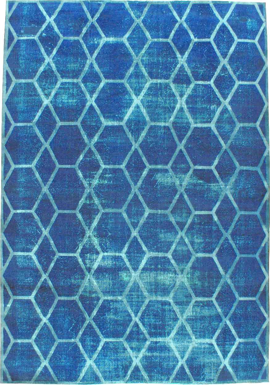 Vintage Deco Persian Tabriz Carpet, No.17221 - Gss