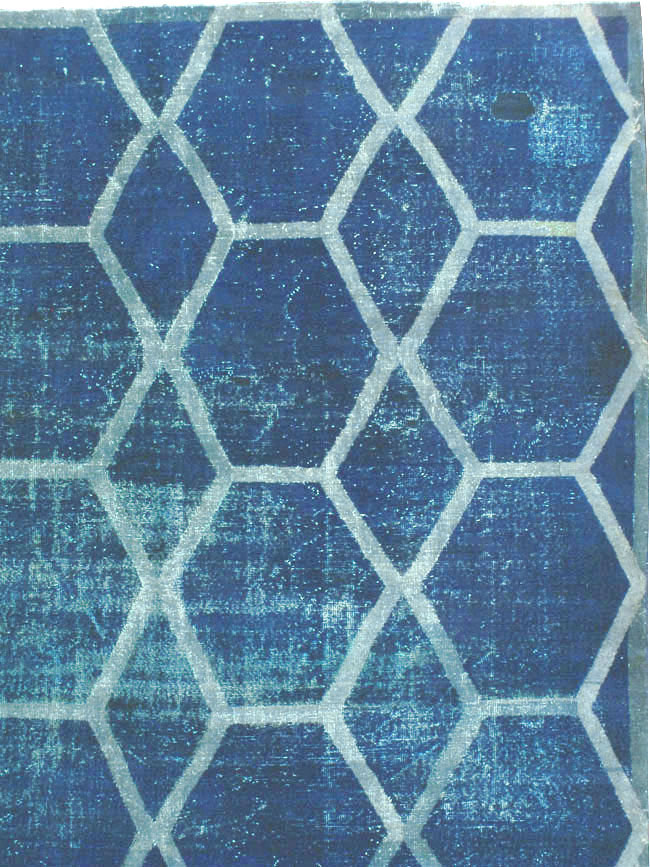 Vintage Deco Persian Tabriz Carpet, No.17221 - Gss