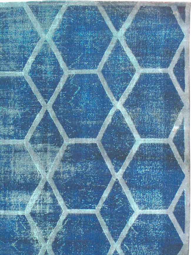 Vintage Deco Persian Tabriz Carpet, No.17221 - Gss