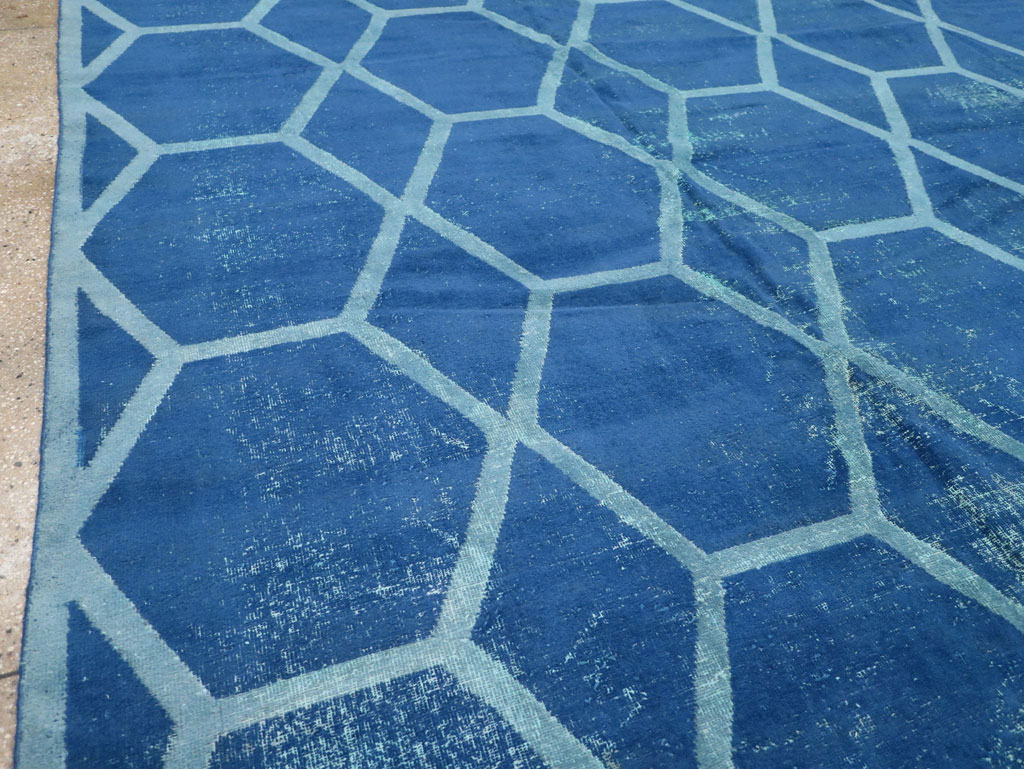 Vintage Deco Persian Tabriz Carpet, No.17221 - Gss