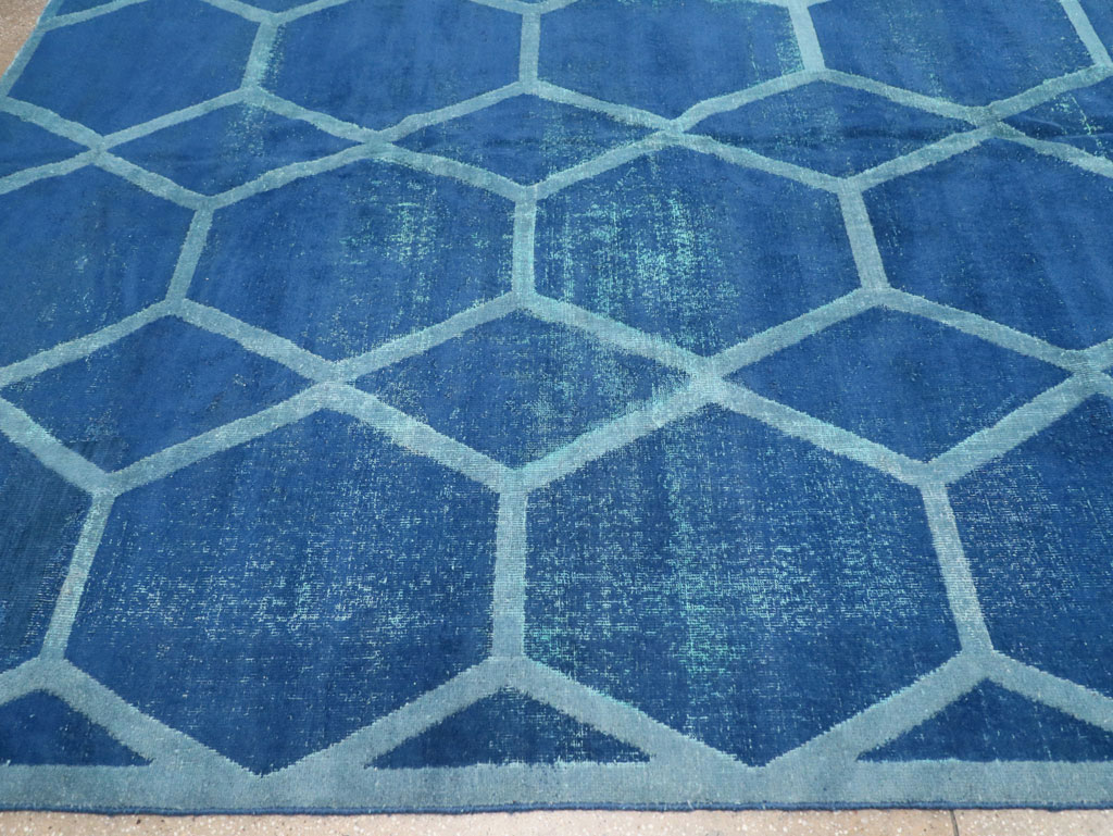 Vintage Deco Persian Tabriz Carpet, No.17221 - Gss