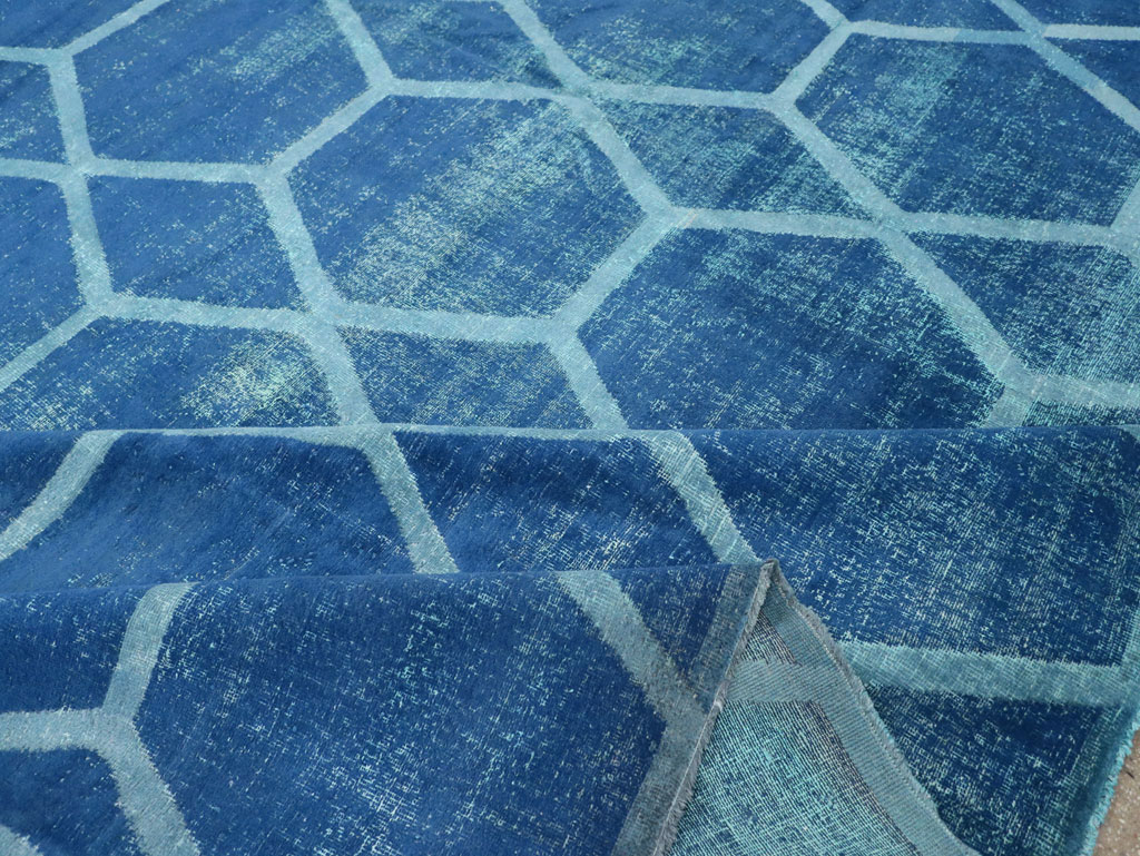 Vintage Deco Persian Tabriz Carpet, No.17221 - Gss