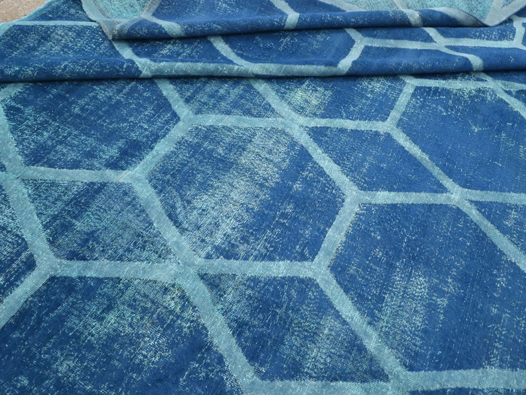 Vintage Deco Persian Tabriz Carpet, No.17221 - Gss