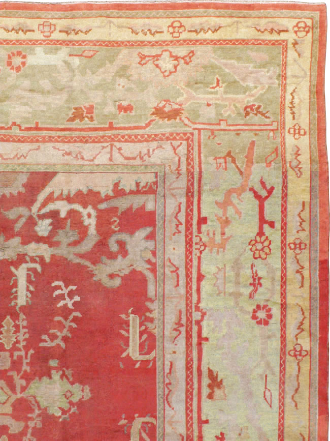 Antique Turkish Oushak Square Carpet, No.17245 - Gss