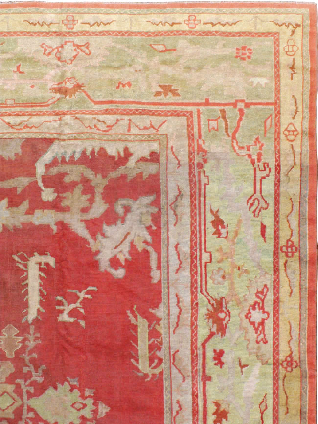 Antique Turkish Oushak Square Carpet, No.17245 - Gss