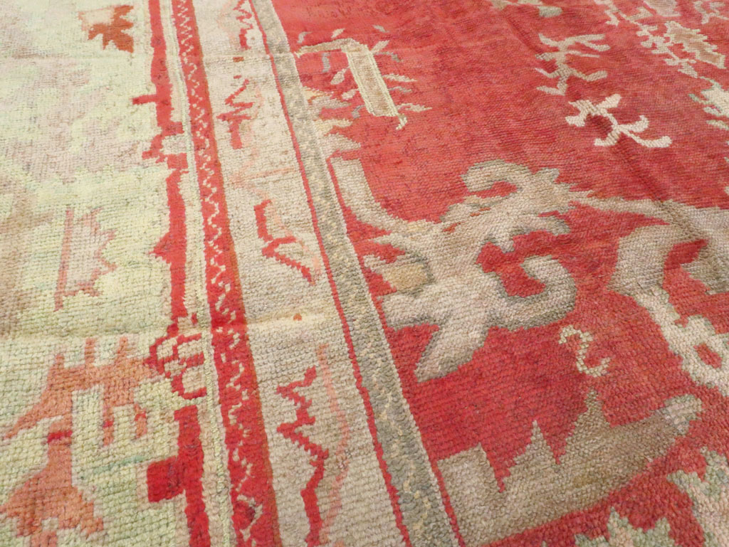 Antique Turkish Oushak Square Carpet, No.17245 - Gss