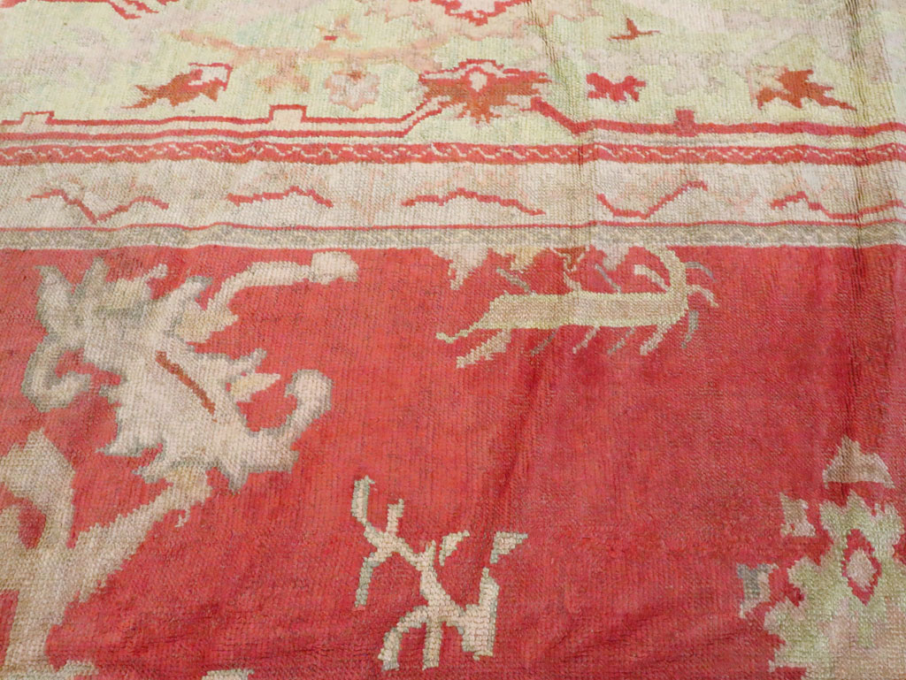 Antique Turkish Oushak Square Carpet, No.17245 - Gss