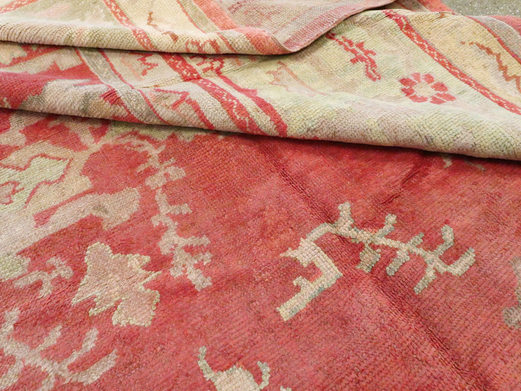 Antique Turkish Oushak Square Carpet, No.17245 - Gss