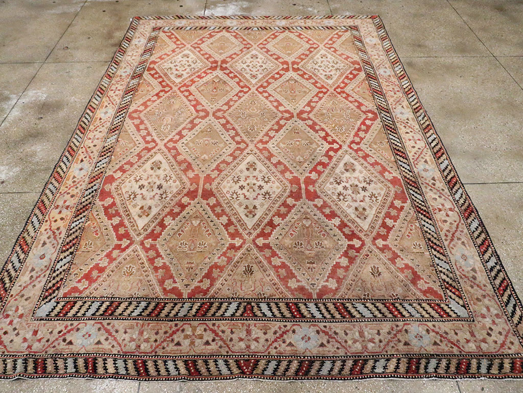 Vintage Indian Lahore Room Size Carpet, No.17256 - Gss