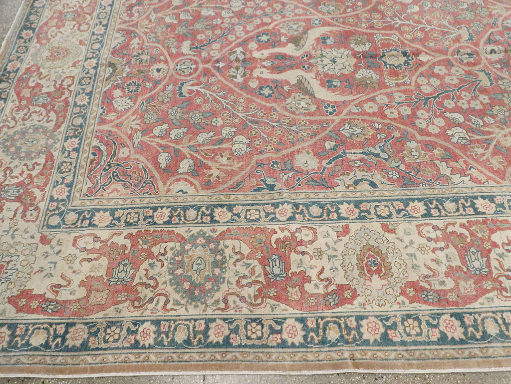 Antique Persian Tabriz Carpet, No.17285 - Gss