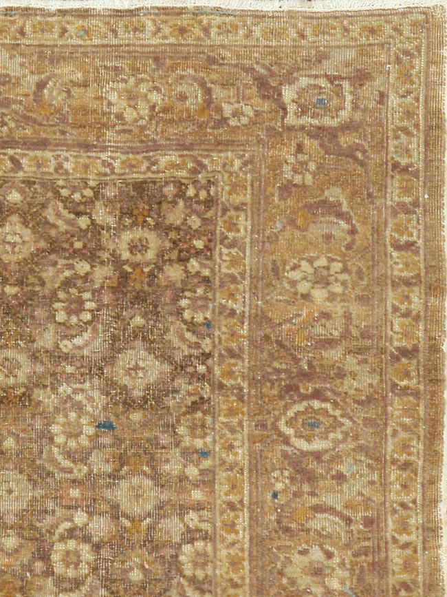 Antique Persian Tabriz Square Rug, No.17327 - Gss