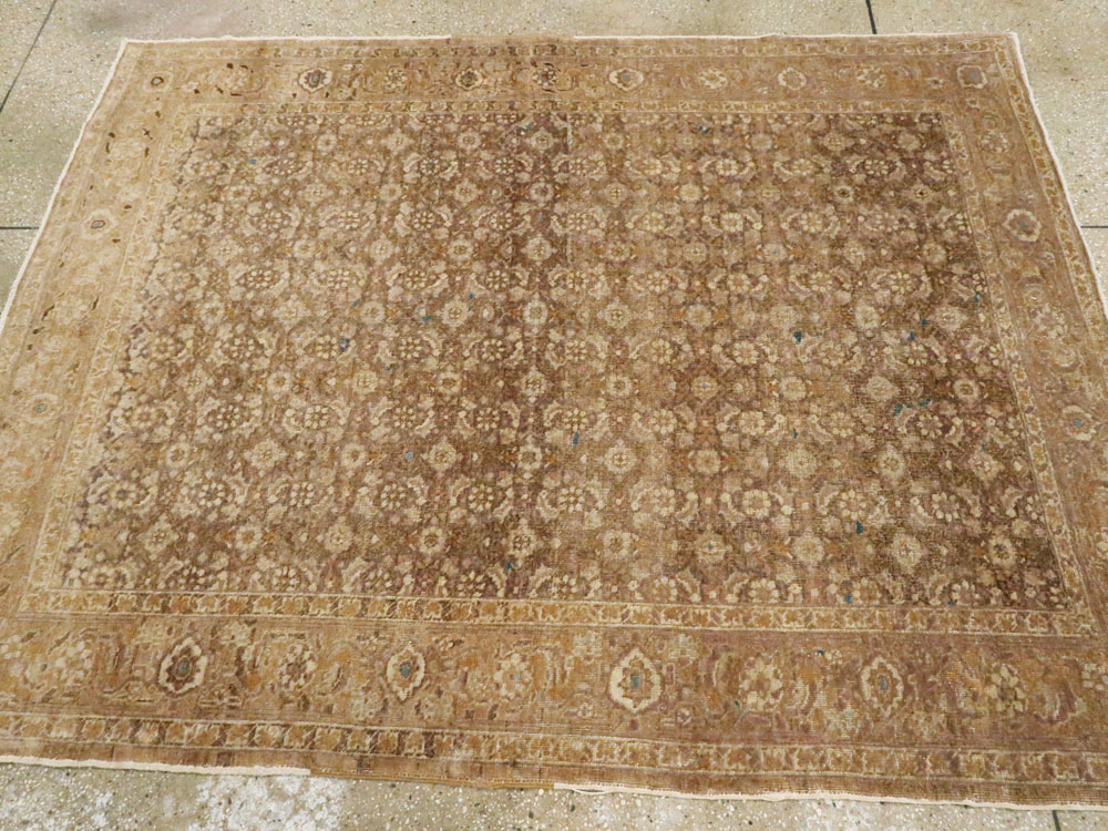 Antique Persian Tabriz Square Rug, No.17327 - Gss