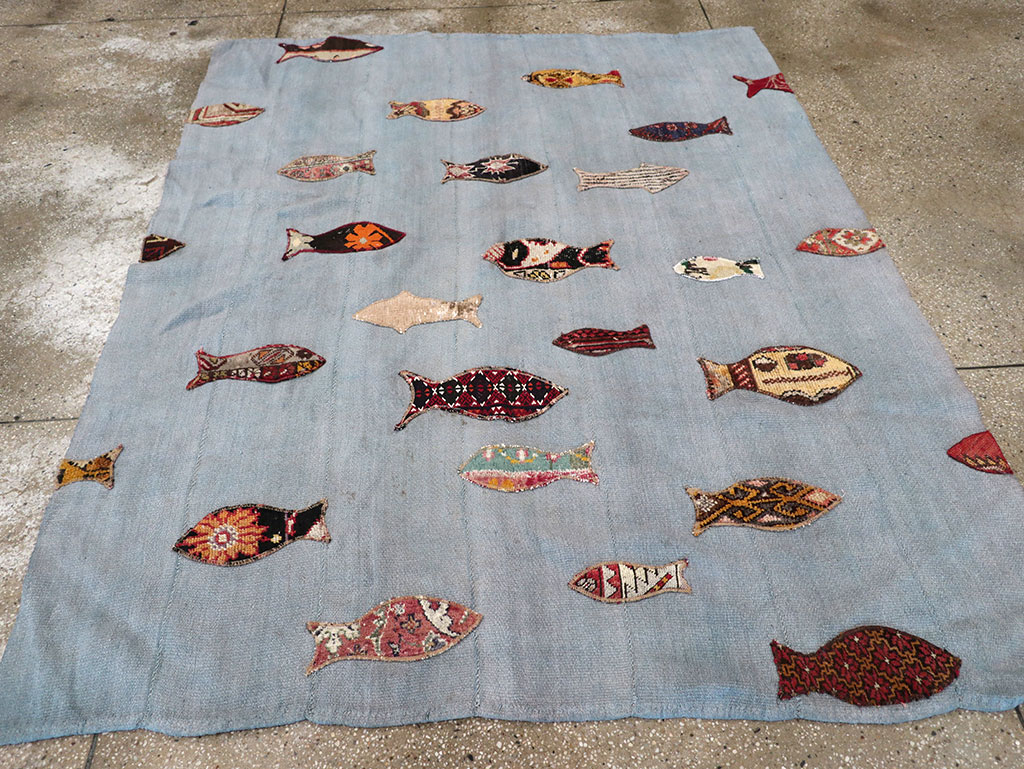 Contemporary Turkish Kilim Accent Rug, No.17367 - Gss