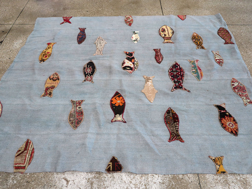 Contemporary Turkish Kilim Accent Rug, No.17367 - Gss